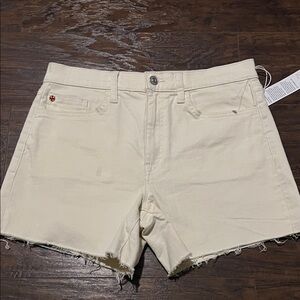 Hudson Jeans Off-White Denim Shorts